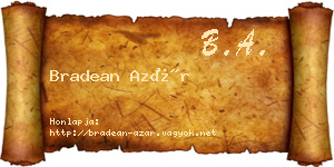 Bradean Azár névjegykártya